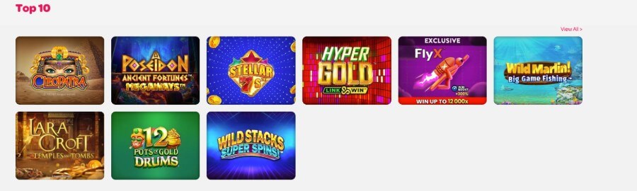 Spin Casino UK slot games