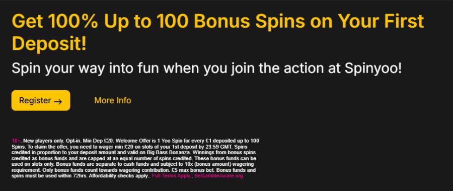 Spinyoo uk welcome offer
