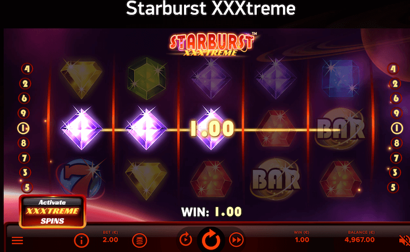 Starburst_XXXtreme - winning combo