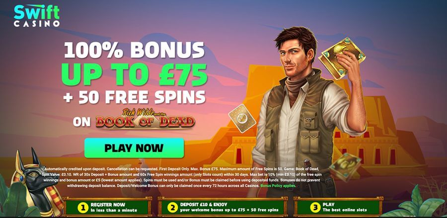 Swift Casino UK welcome offer
