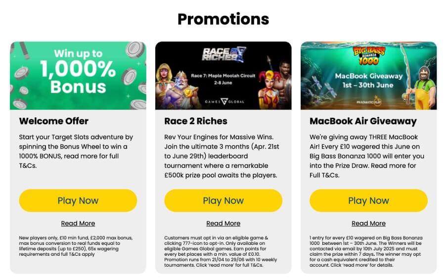 Target Slots Casino offers UK