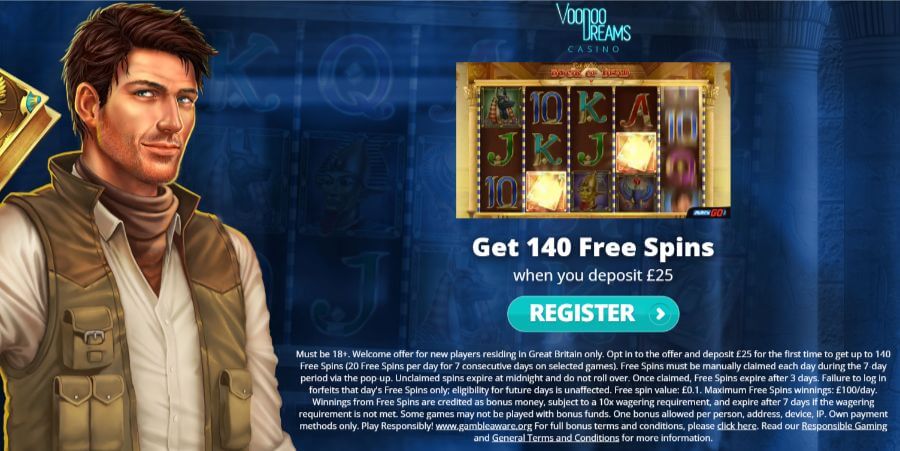 VooDoo Dreams uk welcome offer