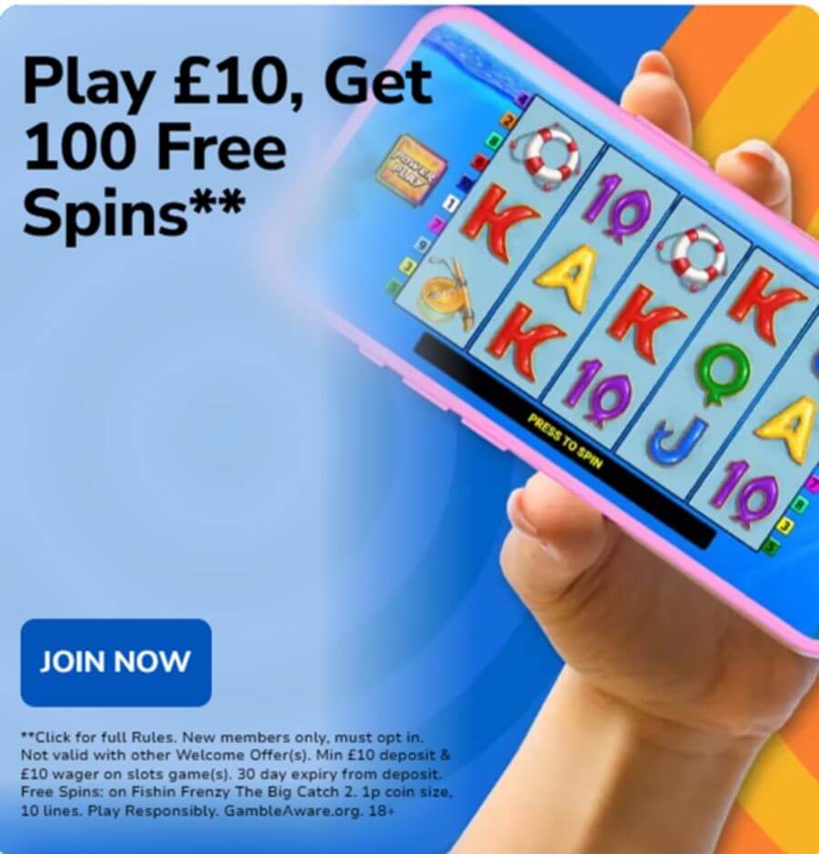 Jackpotjoy UK welcome offer for casino players