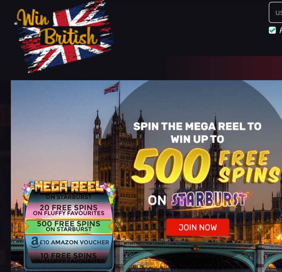 500 Free Spins at Win British