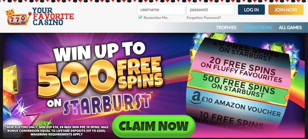 Your Favourite Casino Welcome Bonus