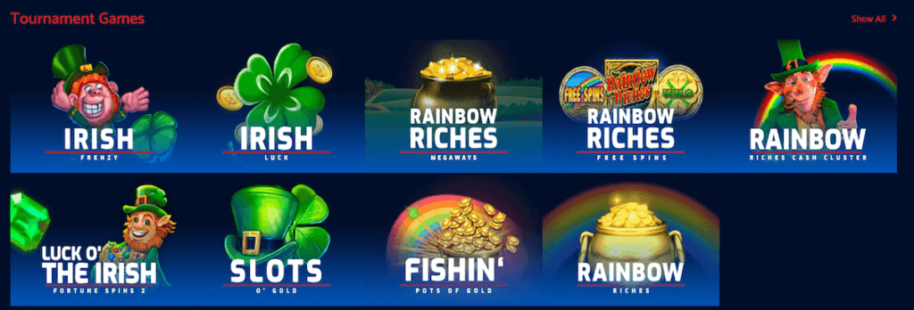 Tournament Games at All British Casino