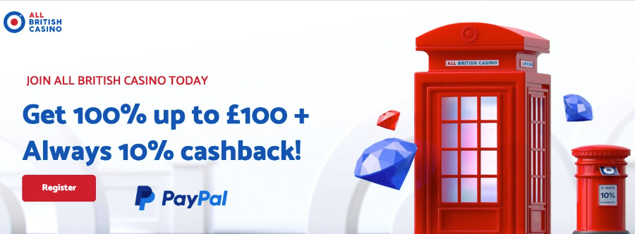 All British Casino cashback bonus