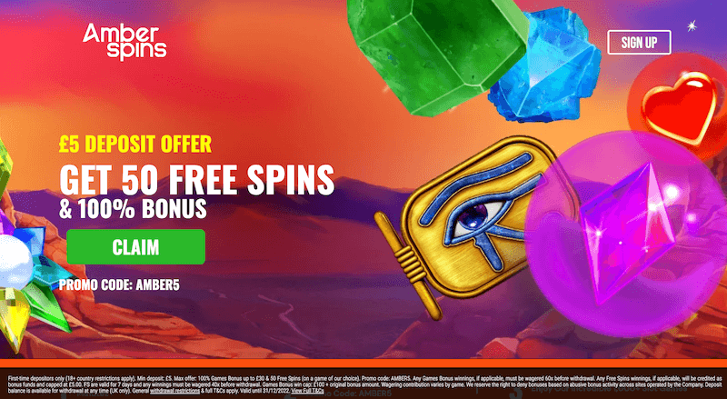 Amber Spins Welcome Bonus