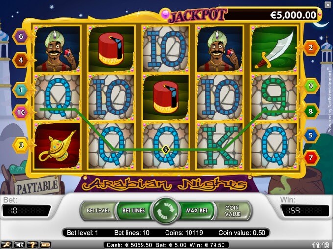 Play Arabian Nights slot at Betsafe Casino