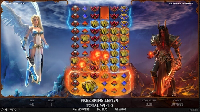 Archangels Salvation slot free spins feature