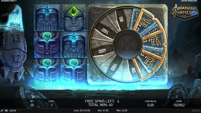 Asgardian Stones slot Bonus Wheel