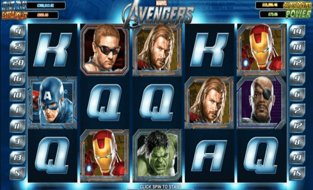 Marvel, online slot, the avengers, by playtech