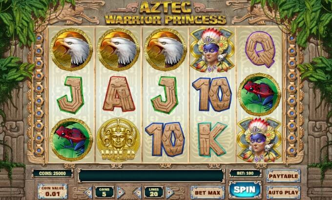 Aztec Warrior Princess slot gameplay