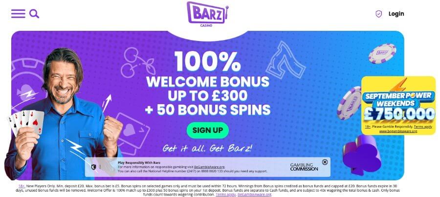 Barz welcome offer