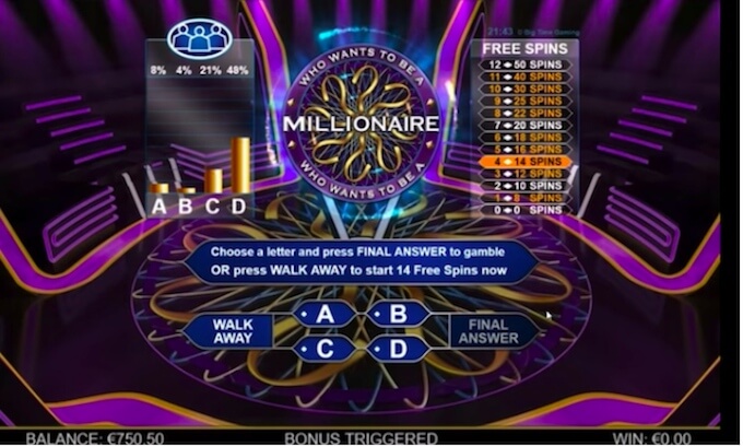 who wants to be a millionaire megaways slot