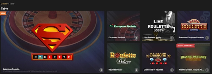 Betfair casino games