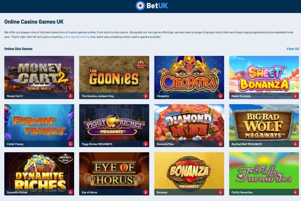 Bet UK casino games