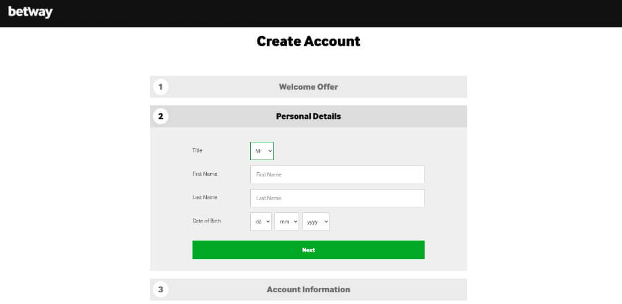 Betway registration