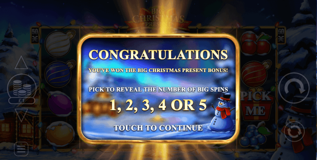 Big Christmas present online slot free spins bonus round