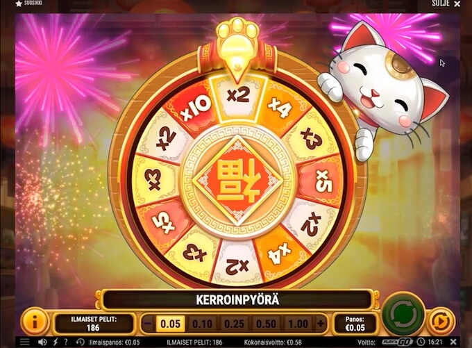 Big Win Cat slot Wheel of Multipliers