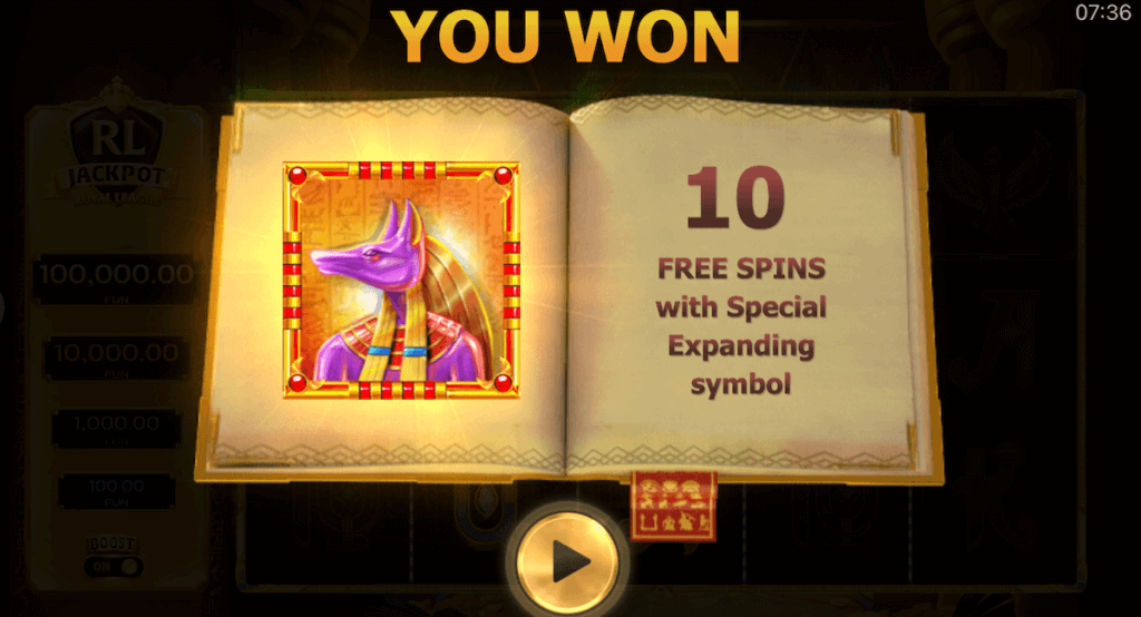 10 Free Spins with Special Expanding Symbol