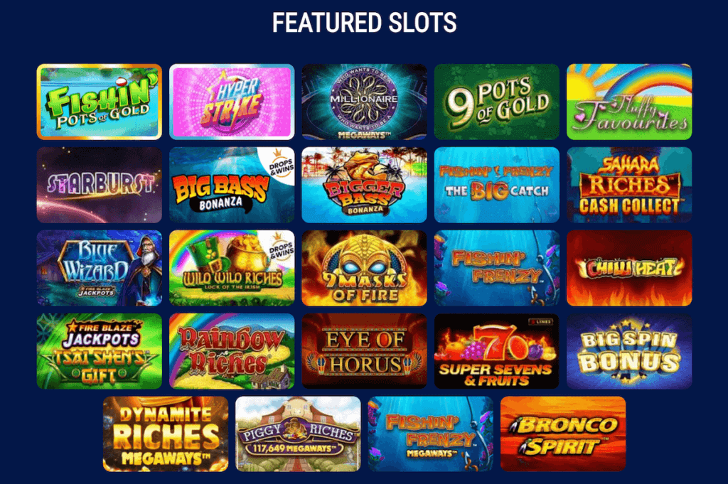 Featured slots at Britain Play