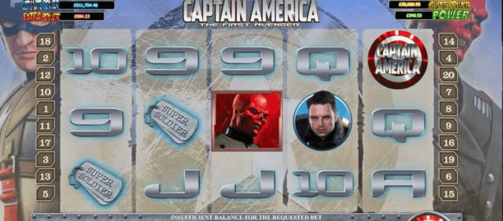 Captain America: The First Avenger, online slot, Playtech, UK Casinos