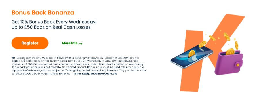 Bonus Back Bonanza at Casiku casino