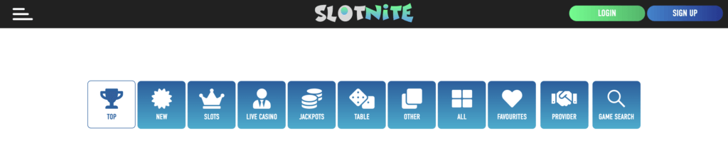 Slotnite casino games