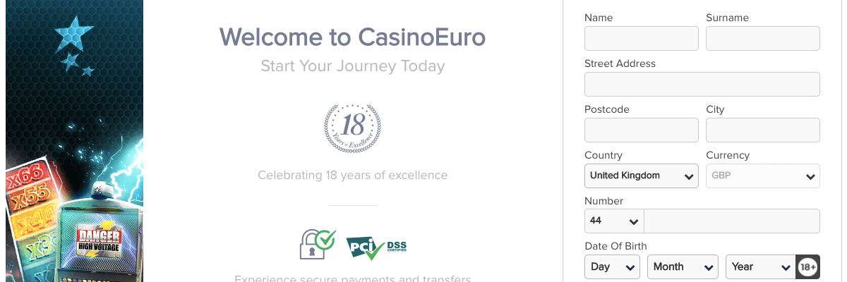 CasinoEuro registration 