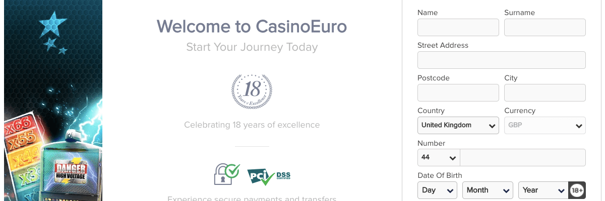 Register with CasinoEuro CasinoEuro registration