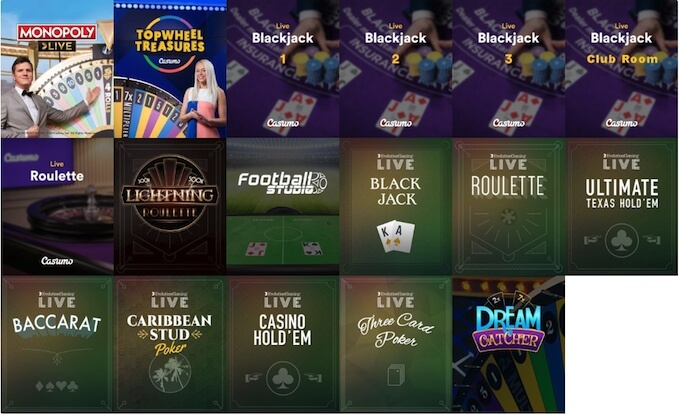 Casumo casino live casino