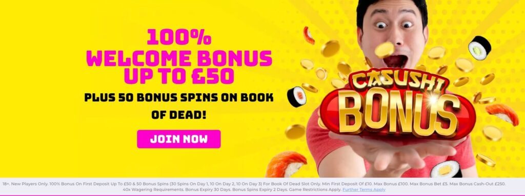 Casushi welcome offer