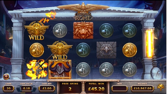 Champions of Rome slot deathmatch free spins