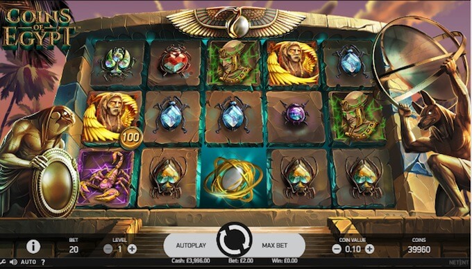 Coins of Egypt slot by NetEnt