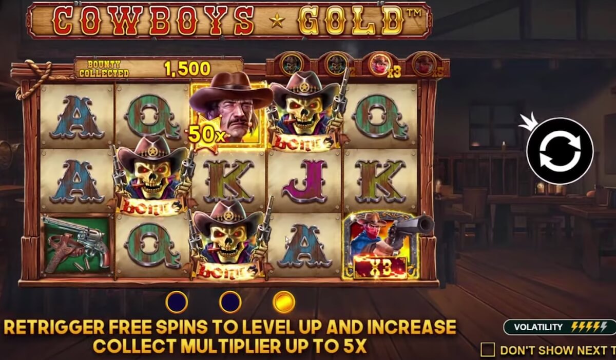 Cowboys Gold free spins