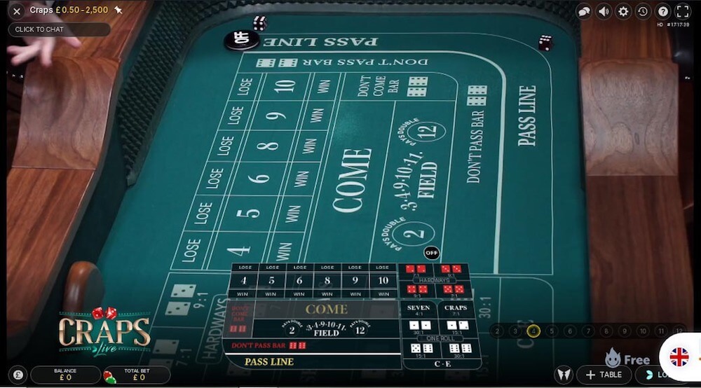 Craps Live Evolution Gaming Craps Live Review