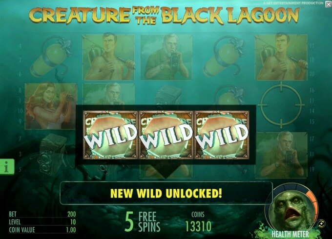 Play Creature from the Black Lagoon slot at LeoVegas casino