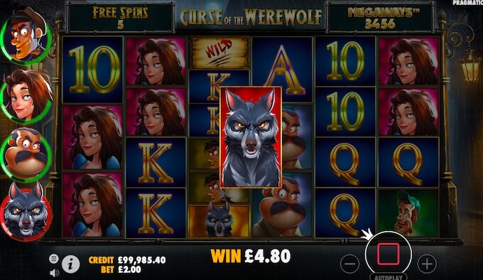 curse of the werewolf megaways slot