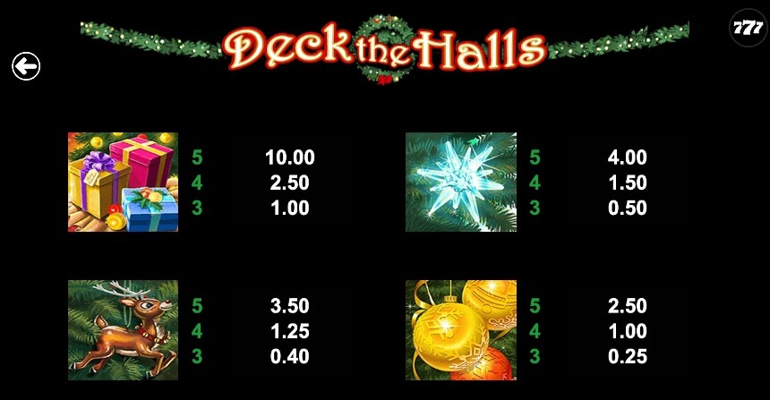 deck the halls low pays