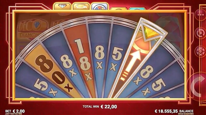 Deco Diamonds Bonus Wheel feature