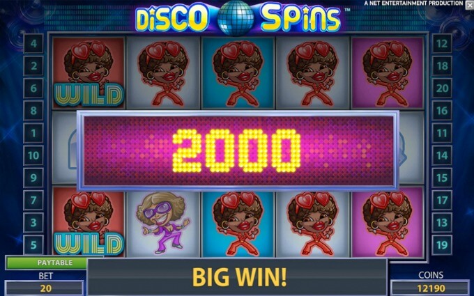 Play Disco Spins slot at Rizk casino