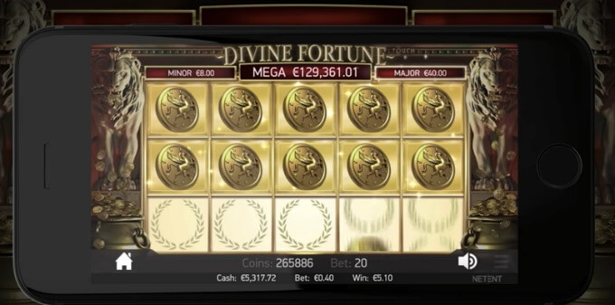 Play Divine Fortune slot at Rizk casino