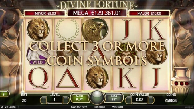 Play Divine Fortune slot at LeoVegas casino