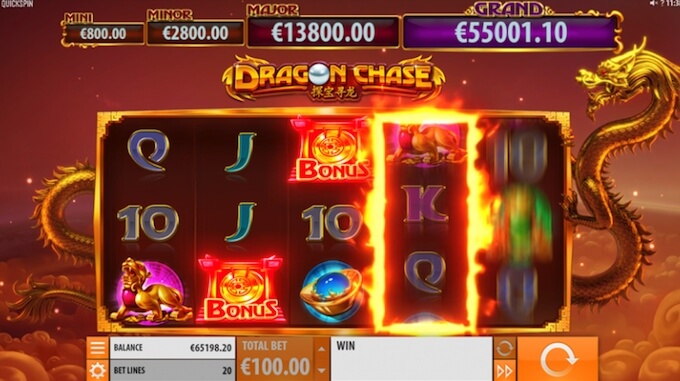 Dragon Chase slot jackpot