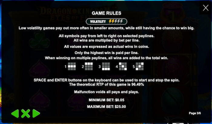 Try Dragon Tiger slot Dragon Kingdom Paytable 2
