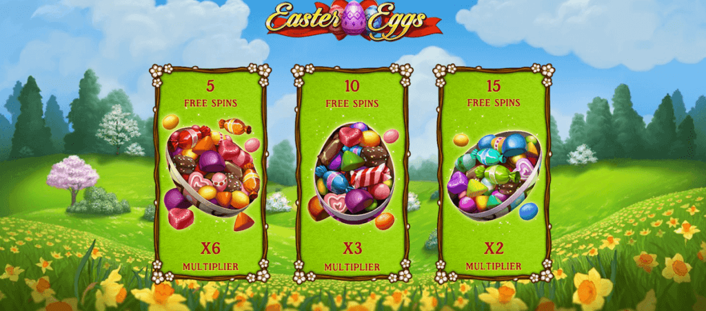 Choose your free spins bonus round in Easter Eggs online slot