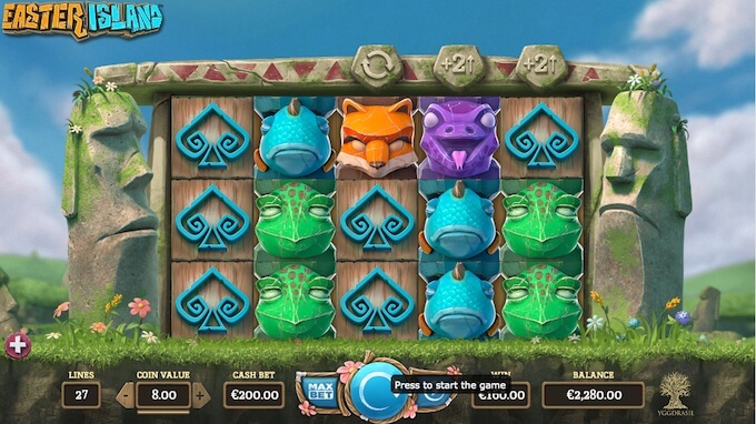 Easter Island slot base game