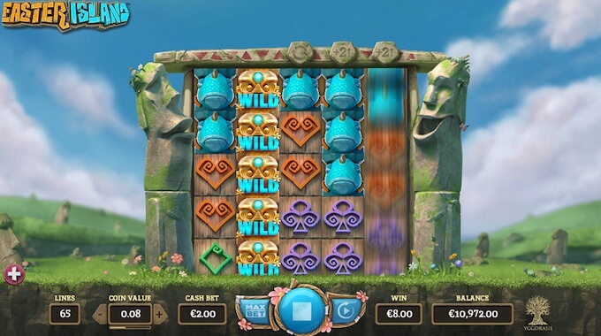 Easter Island slot_Expanding Reels