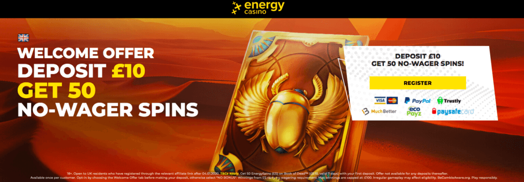 energy casino free spins no wagering requirements